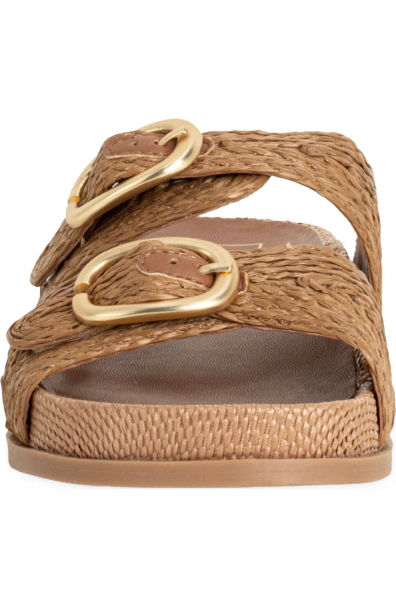 SHUSHOP Demi Slide Sandal, Alternate, color, Brown Woven