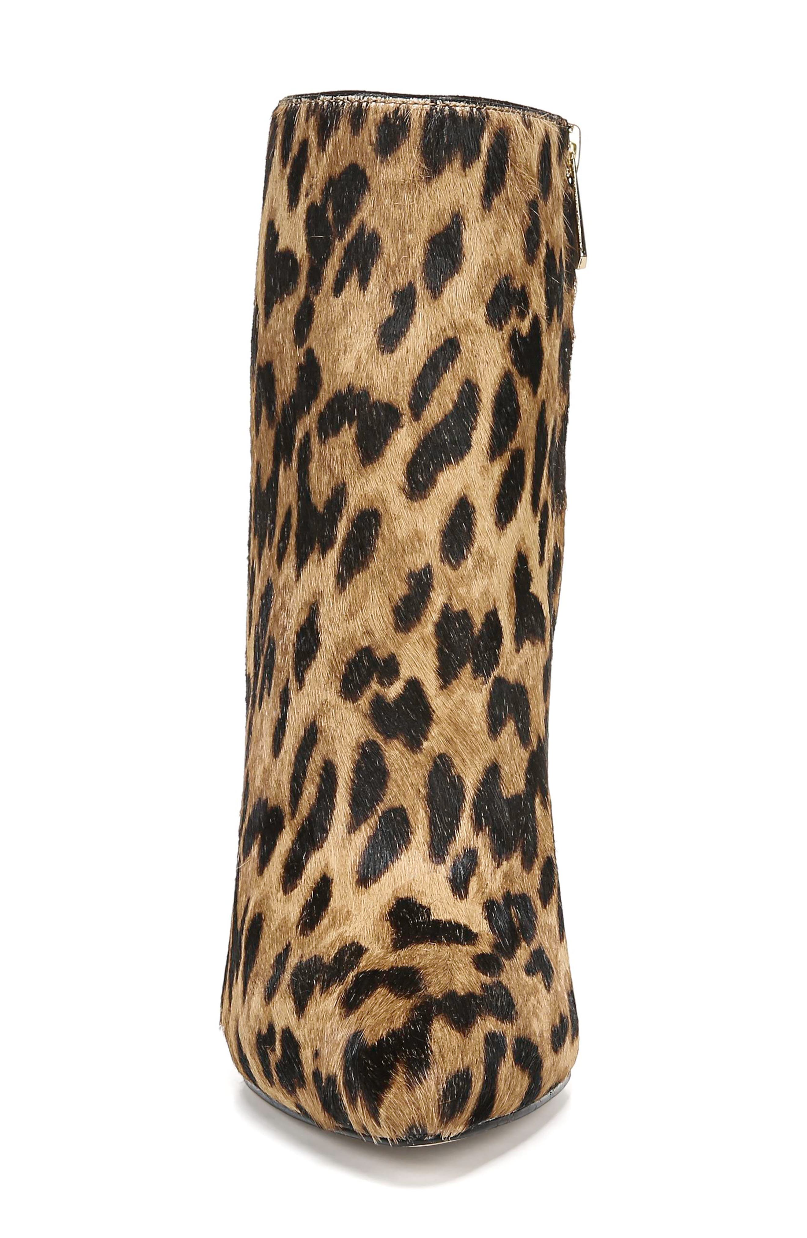 Wren Almond Toe Genuine Calf Hair Bootie, Alternate, color, BROWN LEOPARD CALF HAIR