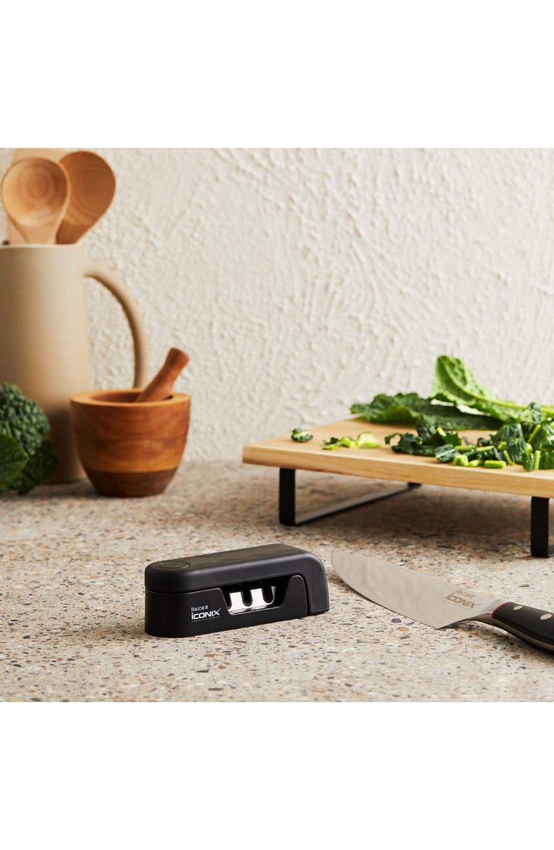 Cuisine::pro<sup>®</sup> iconiX<sup>®</sup> Folding 3-Step Knife Sharpener, Alternate, color, Black