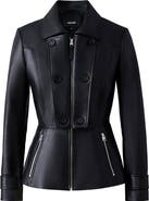 Mackage Barbara Leather Peplum Jacket