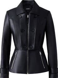 Mackage Barbara Leather Peplum Jacket