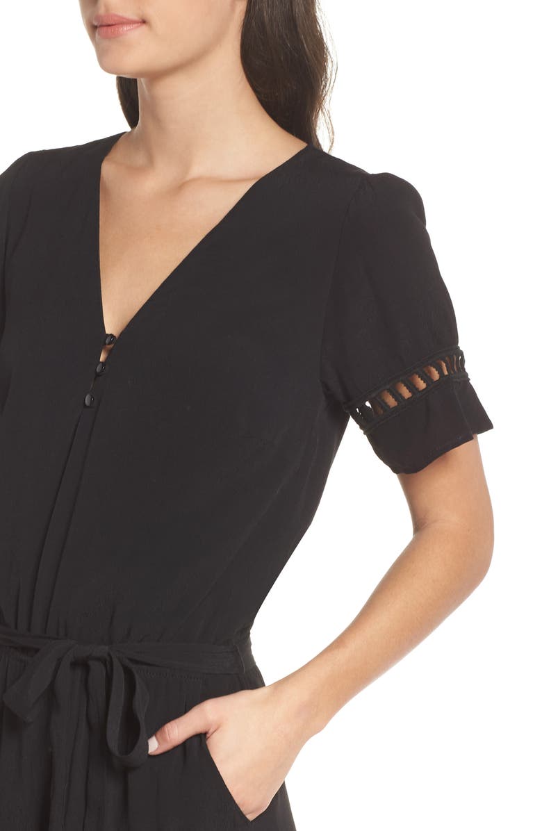 Fraiche by J Lace Inset Romper, Alternate, color, 