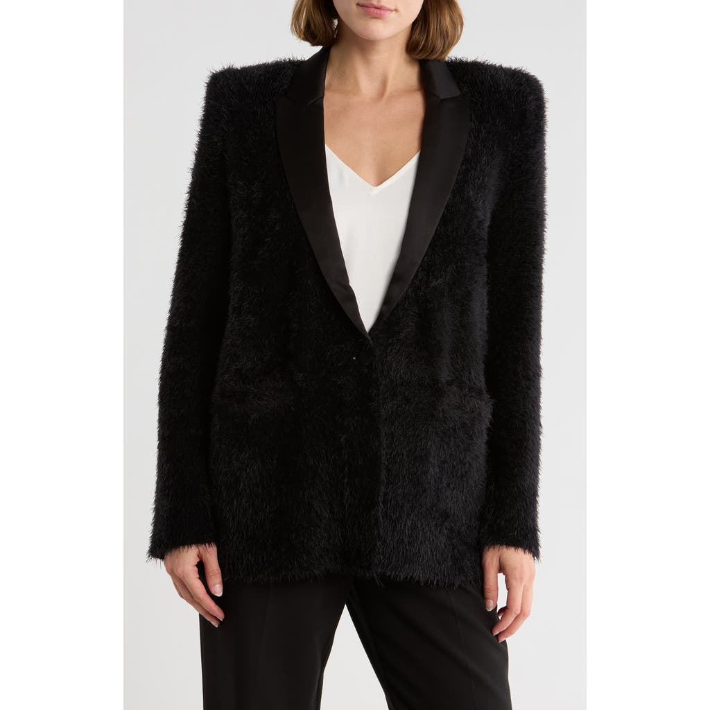 L'agence Baileigh Mixed Media Blazer In Black
