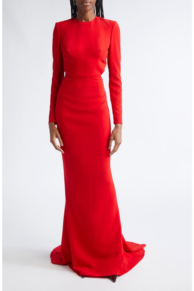 Open Back Gown, Main, color, LIPSTICK RED