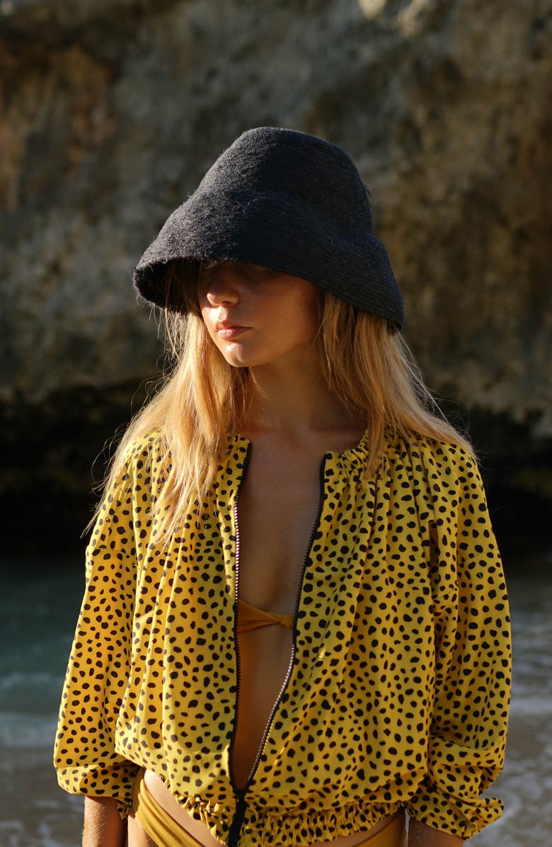 BRUNNA.CO The Naomi  Jute  Straw Hat, Alternate, color, Black