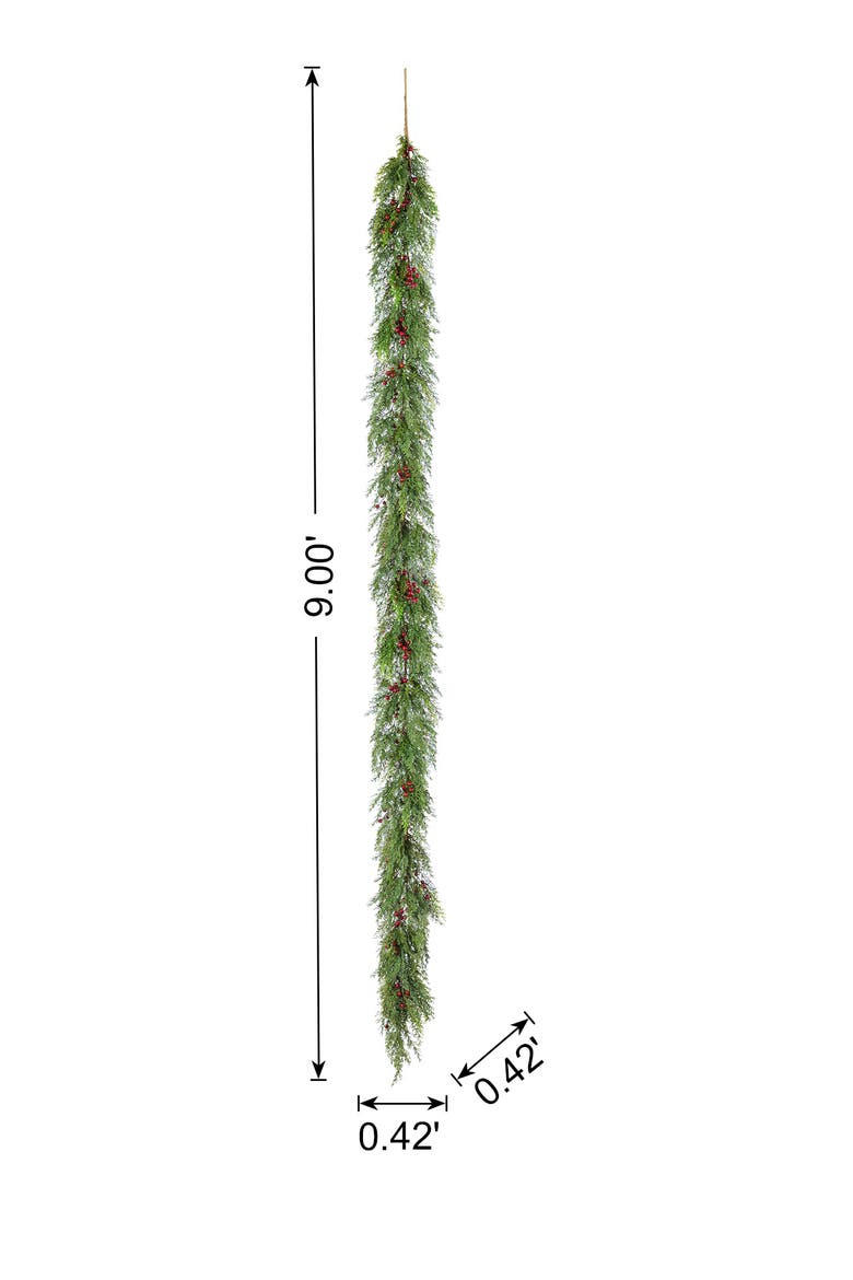 9ft Christmas PE Dripping Garland Real Touch, Alternate, color, Green