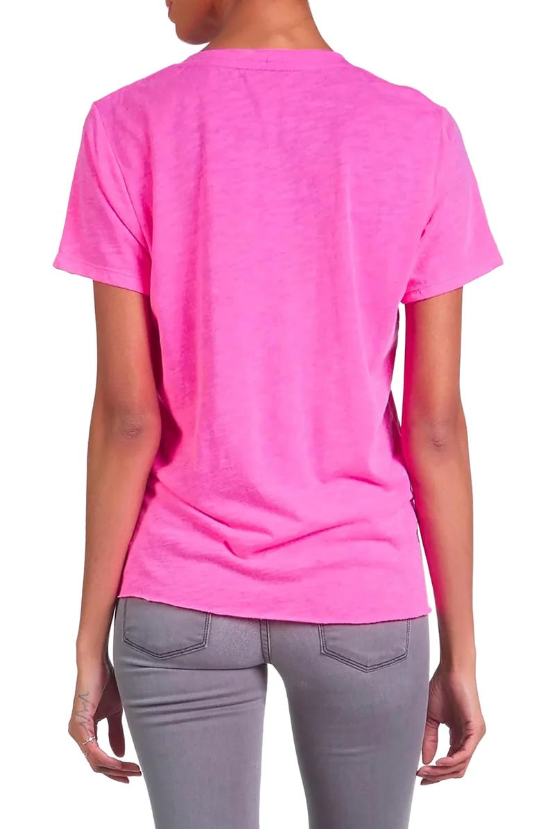 Lauren Moshi Elara X Pink Lightning Bolt Top, Alternate, color, Neon Pink
