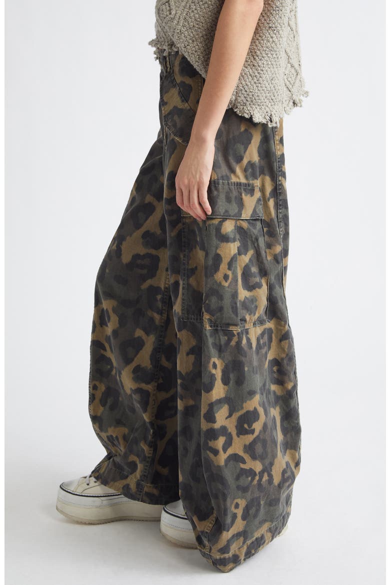 Siouxsie Field Leopard Print Cargo Pants, Alternate, color, MULTI BROWN LEOPARD