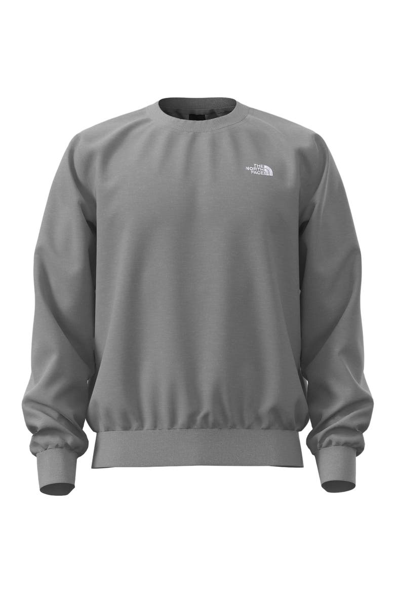 Evolution Simple Dome Fleece Crewneck Sweatshirt, Main, color, TNF PALE GREY HEATHER