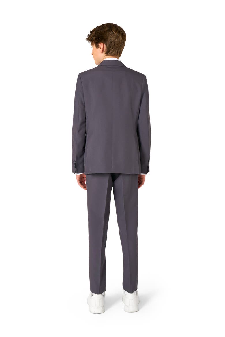 Kids' Charcool Two-Piece Suit & Tie Set, Alternate, color, GREY