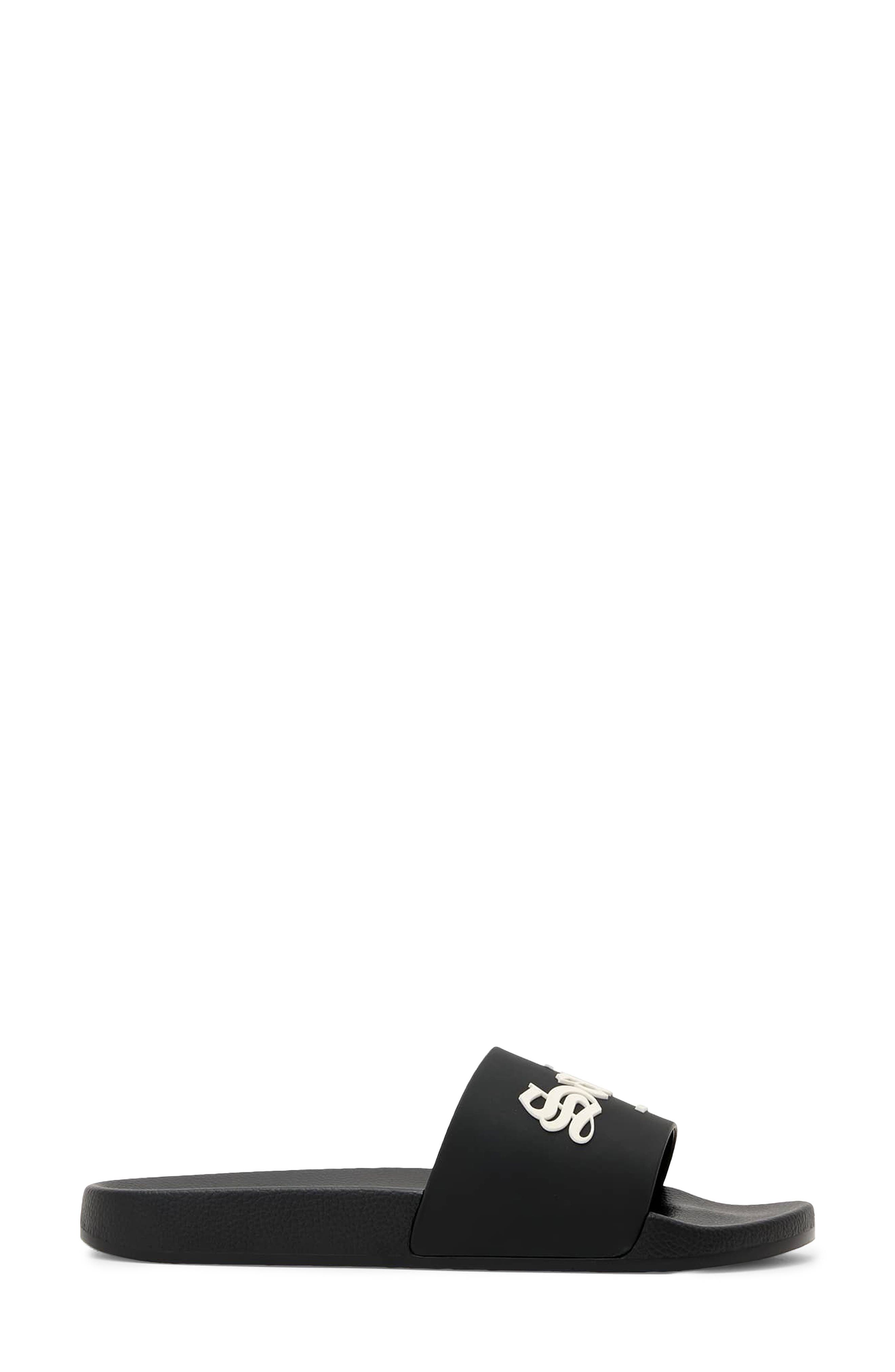 AllSaints Saint Slide Sandal, Alternate, color, Black
