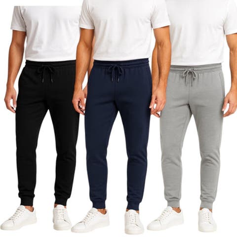 Mens 3 Pack French Terry Ultra Soft Butter Joggers