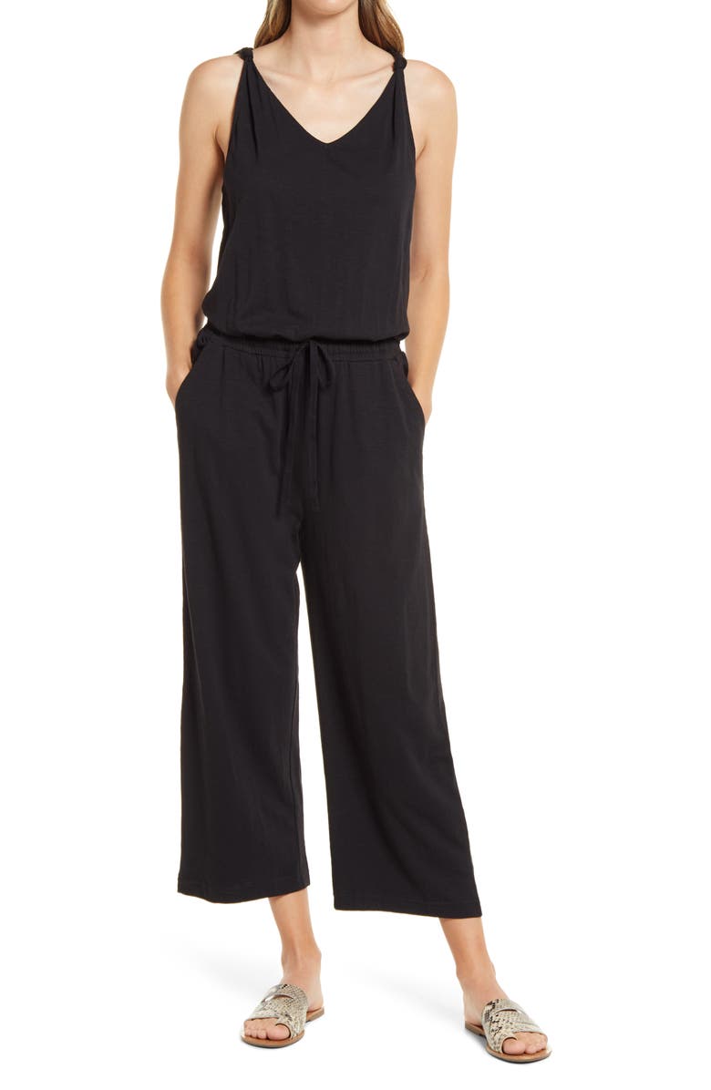 Caslon<sup>®</sup> Pop-On Jersey Jumpsuit, Main, color,