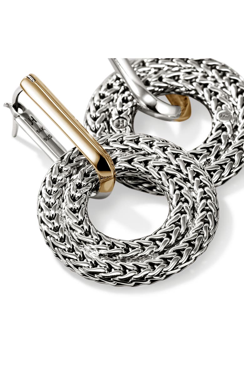 John Hardy Rata Drop Earring, Sterling Silver, Gold, Alternate, color, 
