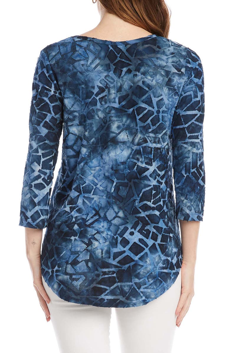 Karen Kane Tie Dye Burnout Top, Alternate, color, 