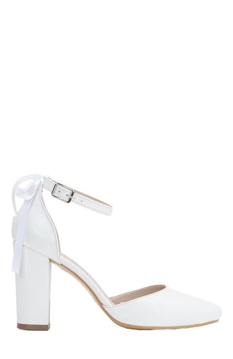 Jolie High Block Heels with Ribbon