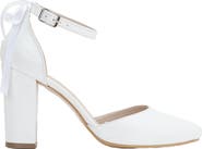 Forever & Always Shoes Jolie High Block Heels with Ribbon