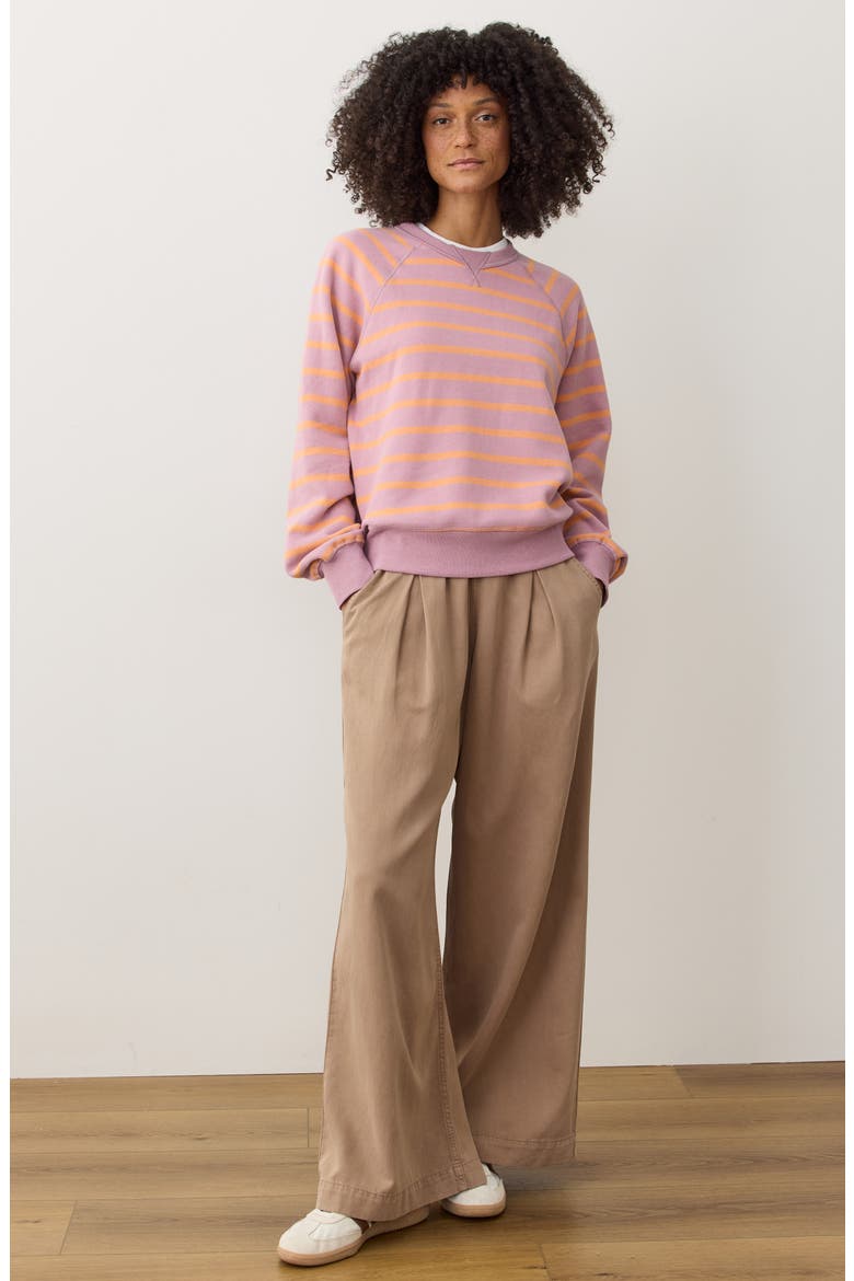 Cloud 9 Fleece Reversible Sweatshirt, Alternate, color, LILAS/ ORANGE STRIPE