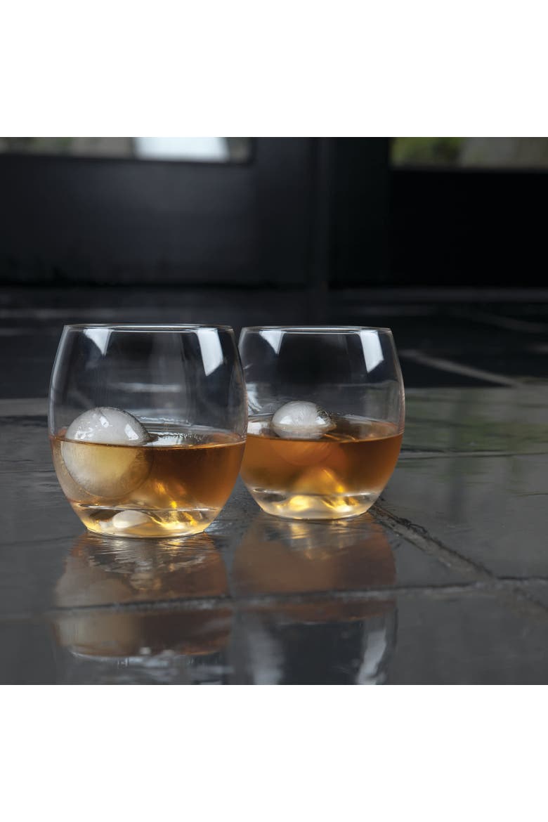 Glacier 4-Piece Ice Sphere Mold and Tumbler Set, Alternate, color, Clear