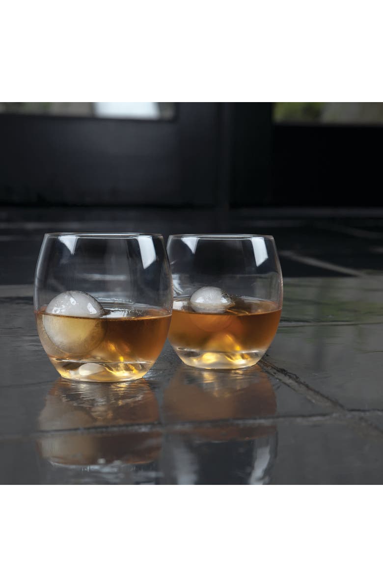 Viski Glacier 4-Piece Ice Sphere Mold and Tumbler Set, Alternate, color, Clear