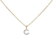 Monica Vinader Lab Grown Diamond Initial Pendant Necklace