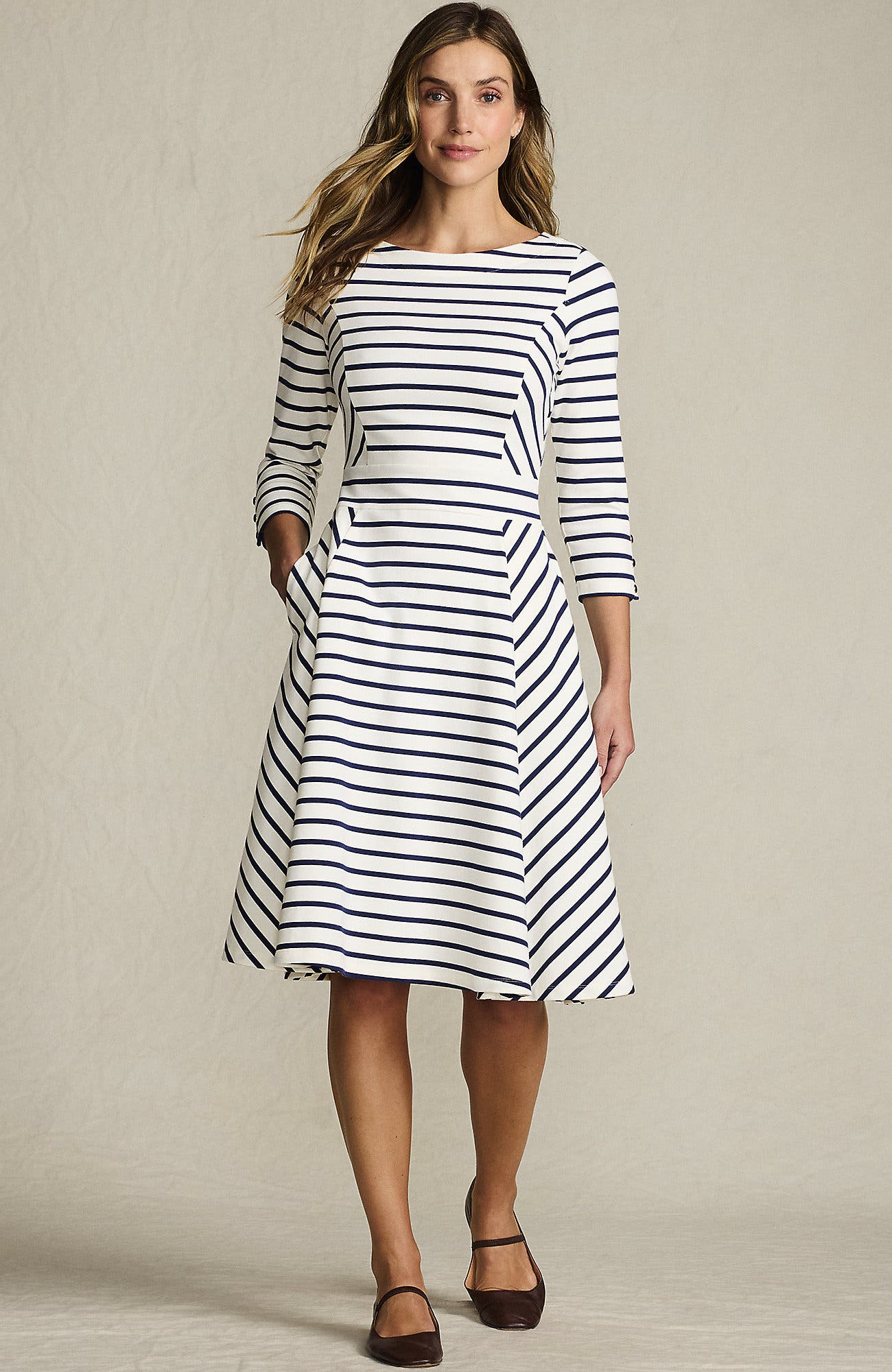 starfish wish midi dress blue Women's Petite Starfish 3/4 Sleeve Dress - Lands' End - Black