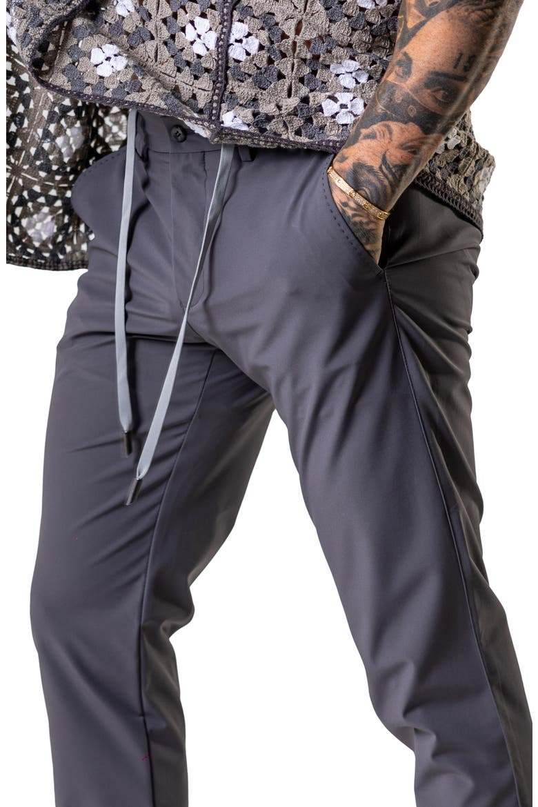 Resistance Solid Grey Drawstring Pants, Alternate, color, GREY