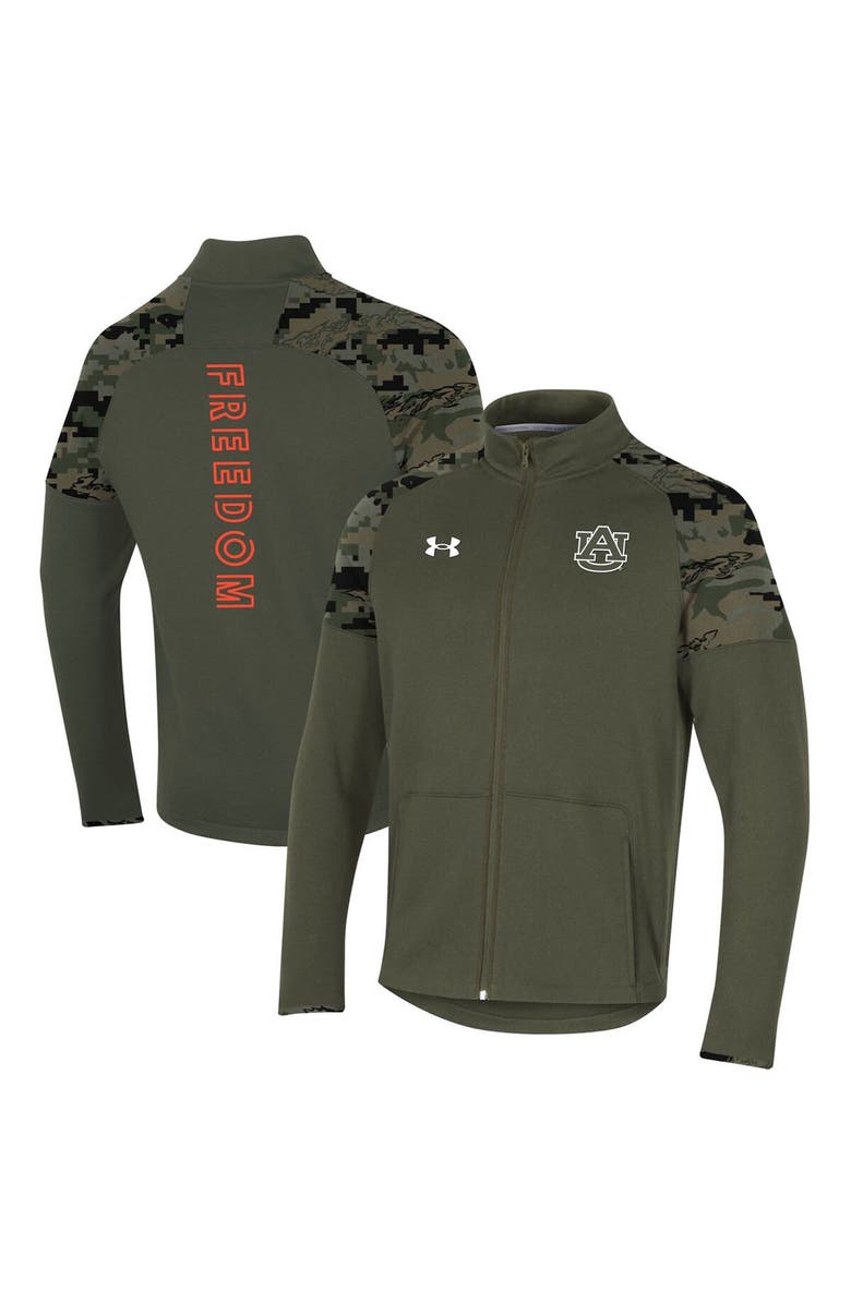 Under Armour Men's Under Armour Olive Auburn Tigers Freedom Full-Zip Fleece Jacket, Main, color, 