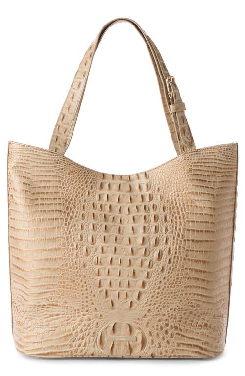 Brahmin Brayden Croc Embossed Leather Tote in Sandstorm Alden Road  product