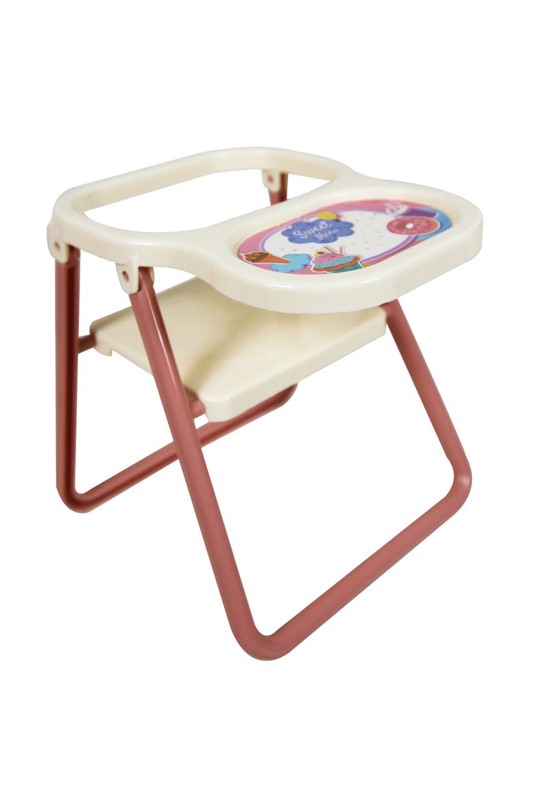 8'' Baby Doll Set with Scooter, Pushchair, Rocker & Highchair Playset, Alternate, color, Multicolored