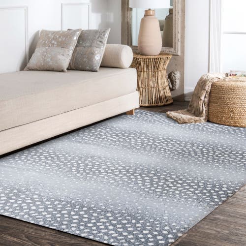 Jonathan Y Antelope Modern Animal Area Rug In Light Gray/cream