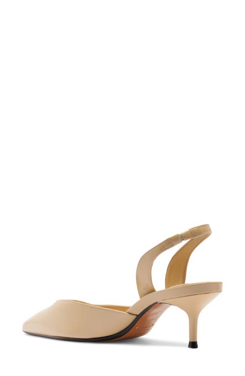 Schutz Paola Mid Slingback Pointed Toe Pump In Brown