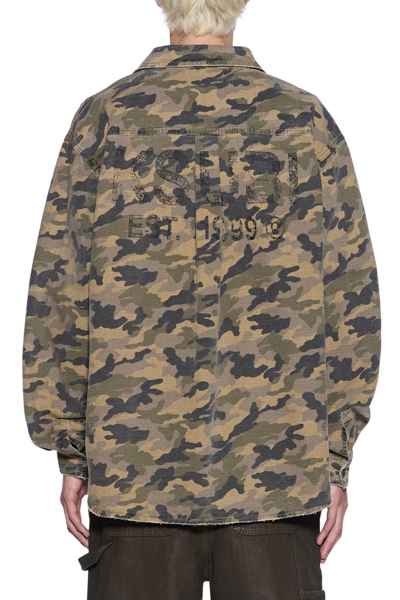 Vulture Camo Print Shirt, Alternate, color, GREEN