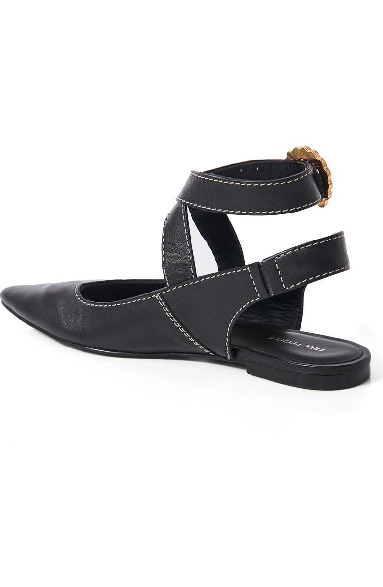 Free People Parisa Ankle Strap Pointed Toe Flat, Alternate, color,