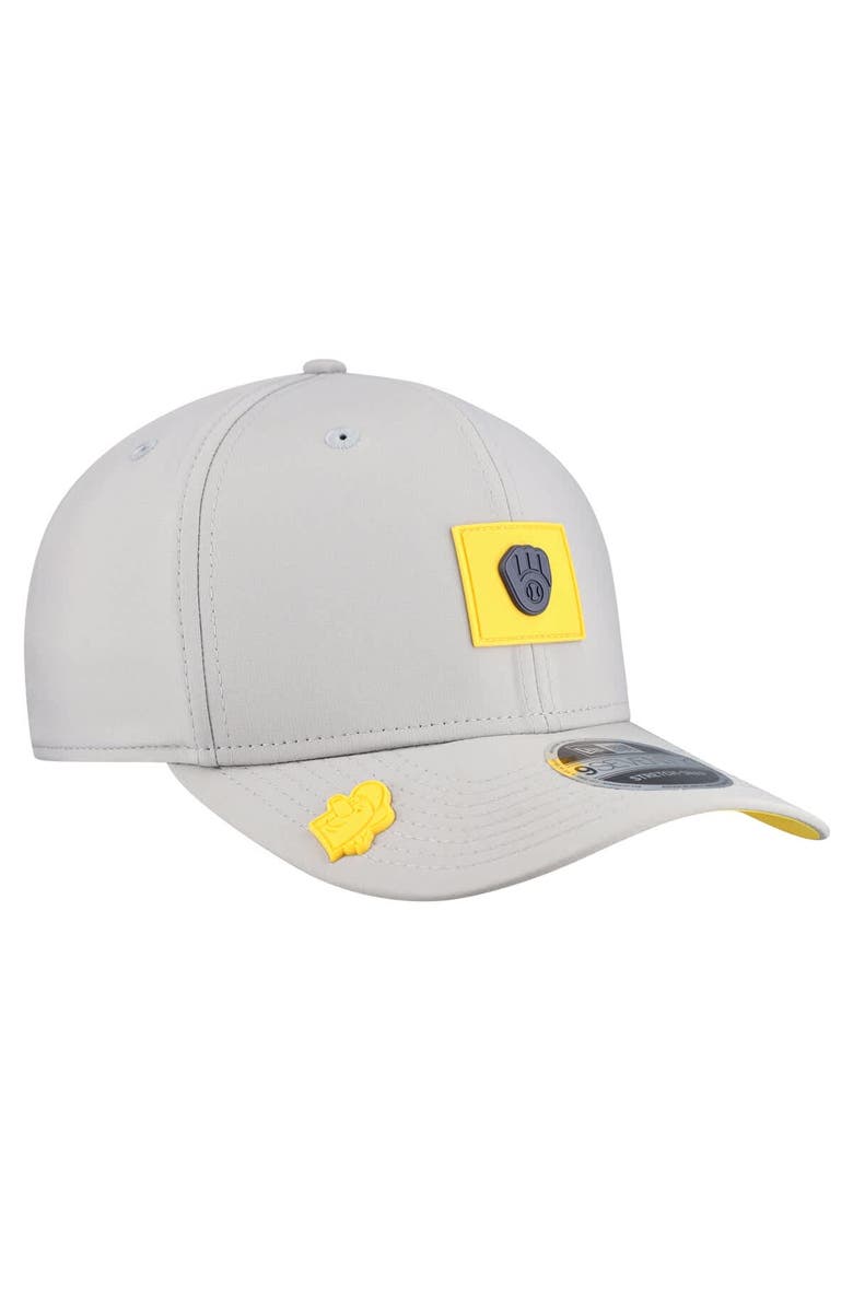 New Era Men's New Era Gray Milwaukee Brewers 2026 Clubhouse 9SEVENTY Adjustable Hat, Alternate, color, Gray