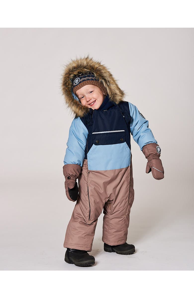 Deux par Deux One-Piece Play Snowsuit Designed for Car Seat, Main, color, Taupe