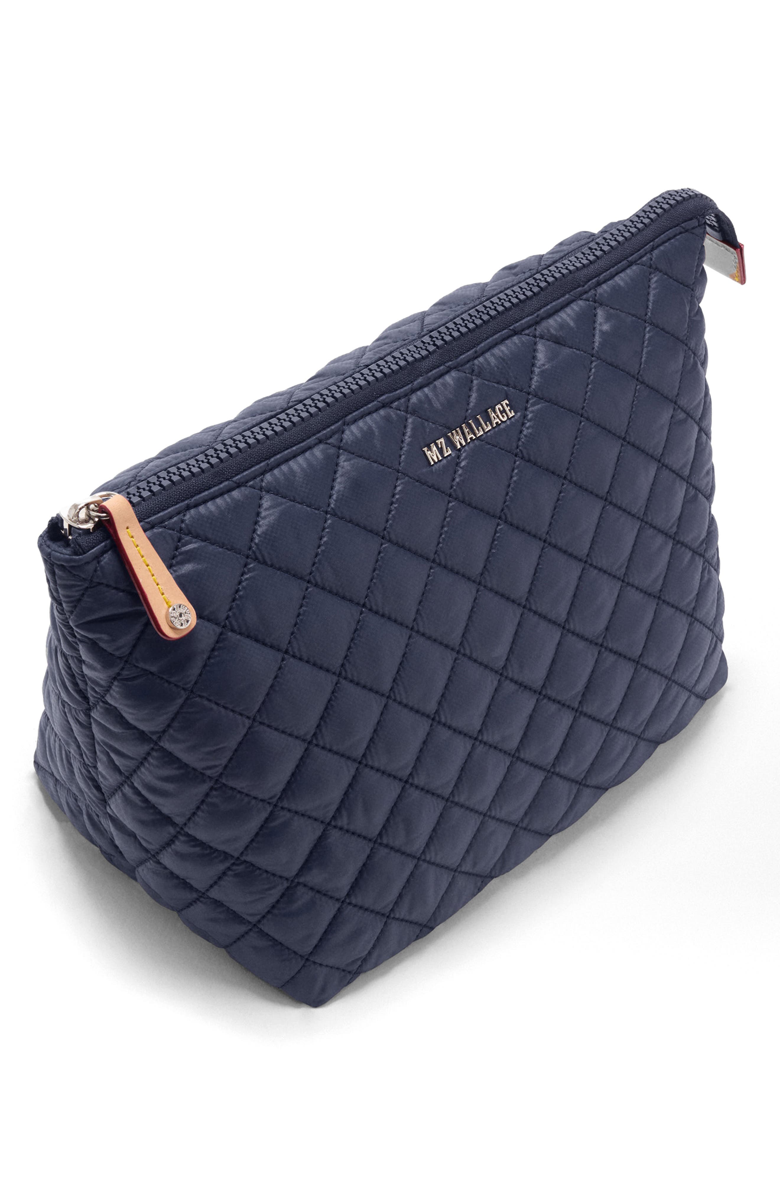 Large Zoey Quilted Nylon Cosmetics Case, Alternate, color, DAWN
