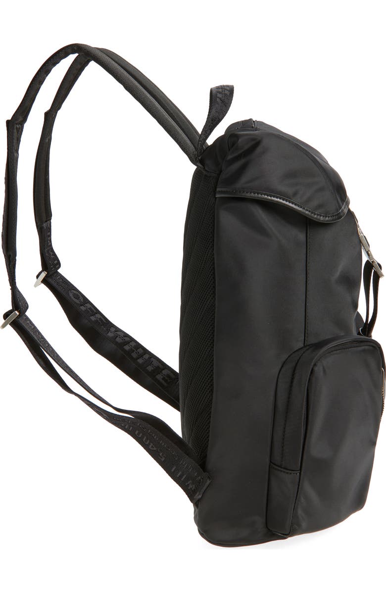 Off-White Drawstring Backpack, Alternate, color, Black