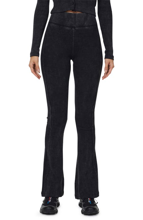 Good For Nothing Ribbed Vintage Flared Leggings In Multi