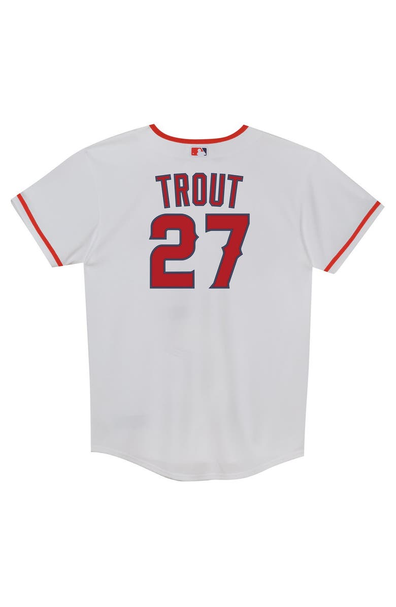 Nike Preschool Nike Mike Trout White Los Angeles Angels Home Replica Player Jersey, Alternate, color, White