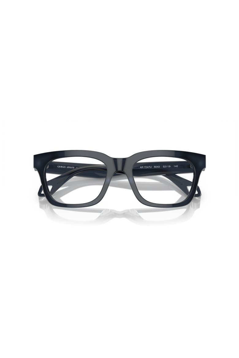 52mm Rectangle optical glasses, Alternate, color, Brown