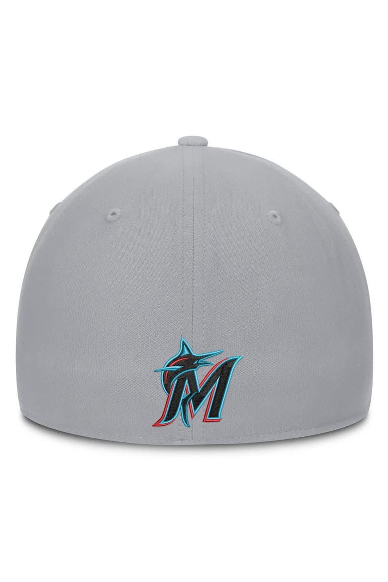 Men's Nike  Gray Miami Marlins Primetime Rise Dri-FIT Flex Hat, Alternate, color, Gray