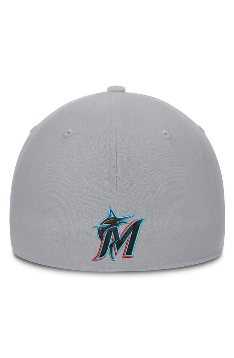 Nike Men's Nike Gray Miami Marlins Primetime Rise Dri-FIT Flex Hat, Alternate, color, Gray