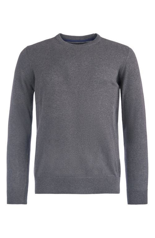 Barbour Pima Cotton Crewneck Sweater In Gray