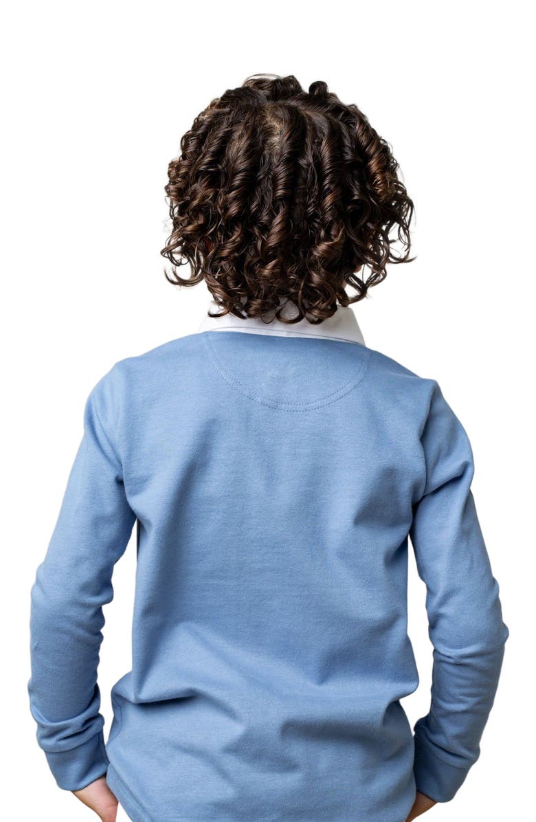 Hope 
Henry Boys
 Organic Rugby Shirt, Kids, Alternate, color, Coastal Blue