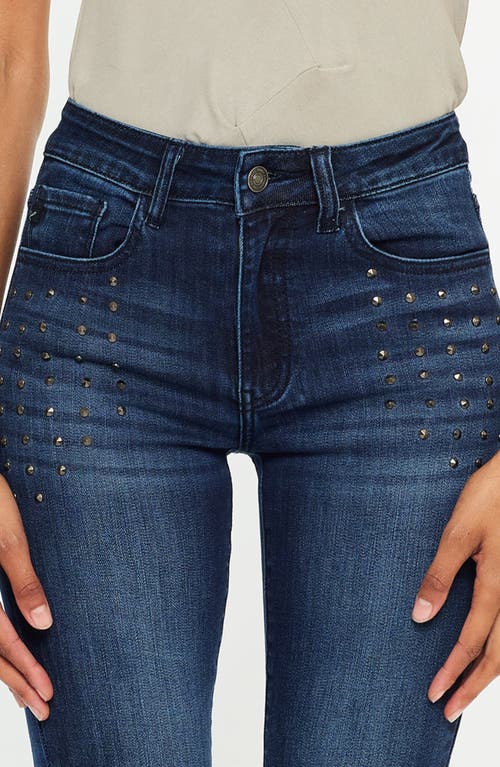 Kancan Kate Dark Wash Mid Rise Ankle Skinny Jeans In Blue