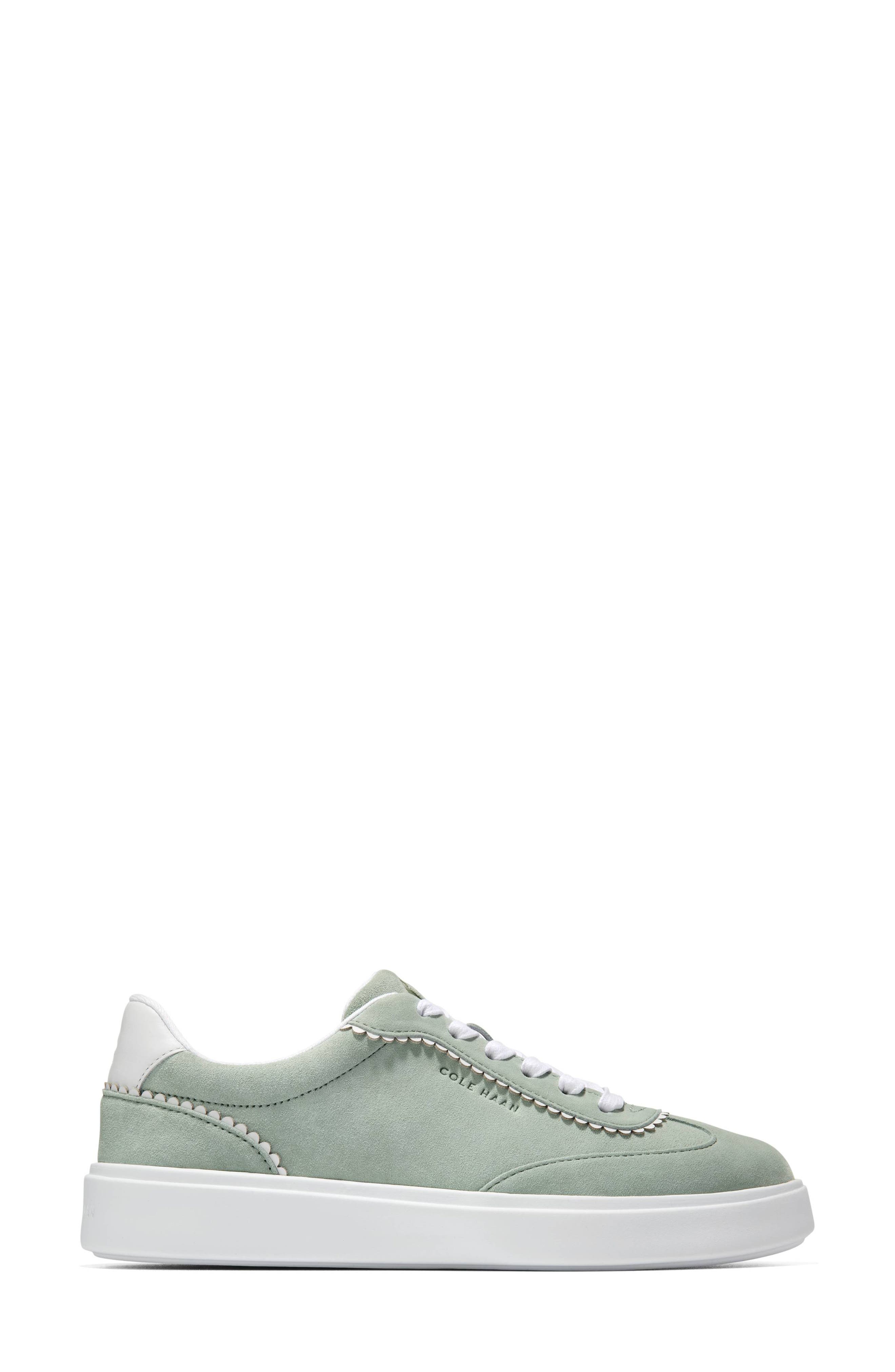 Cole Haan Grand Crosscourt Arlowe Sneaker, Alternate, color, Lily Pad Suede / White Suede