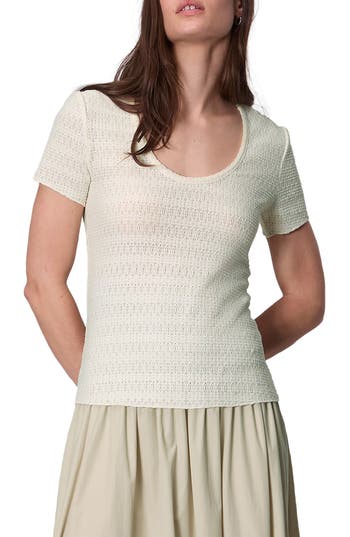 RAG & BONE RAG & BONE JULIA TEXTURED SCOOP NECK T-SHIRT