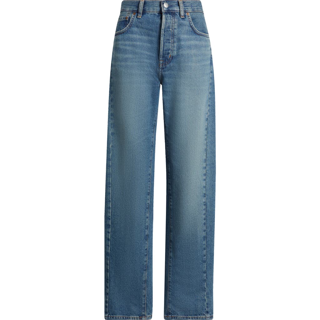 Madewell The Pieced Barrel Leg Jeans In Blue