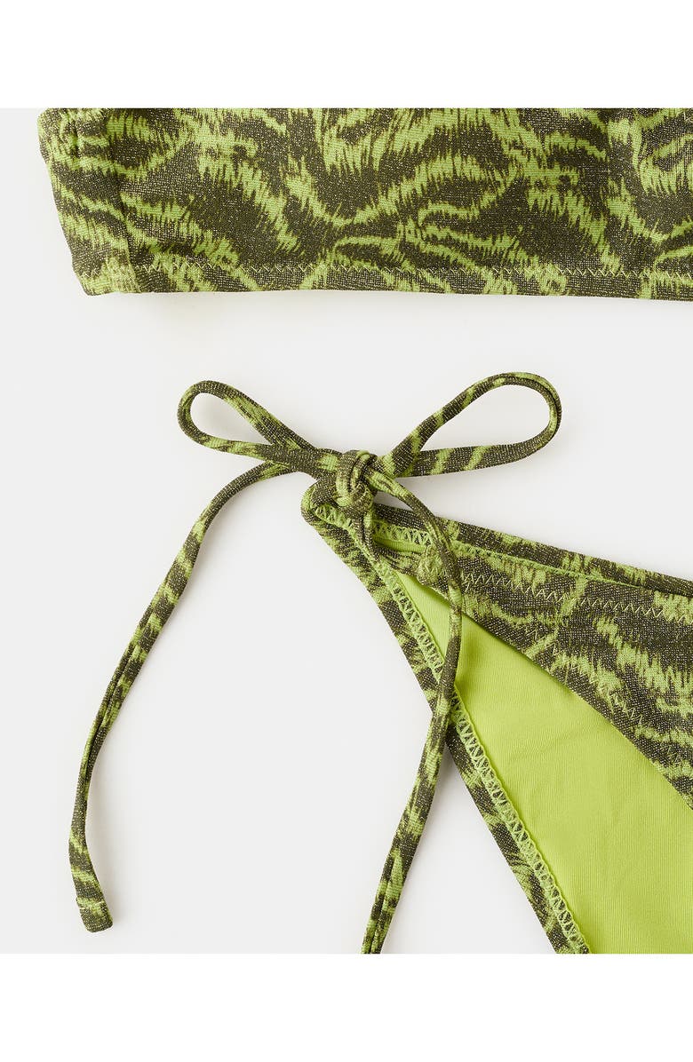MANGO TEEN Zebra Metallic Two-Piece Swimsuit, Alternate, color, 